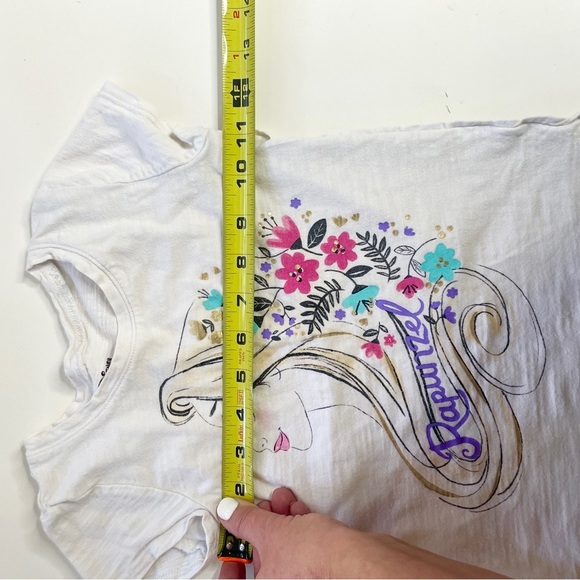 Jumping Beans Disney Size 4 Girls Princess Rapunzel T-Shirt Cream Short Sleeve - Picture 4 of 7